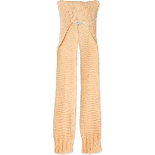 Maison Margiela berretto con sciarpa - toni neutri