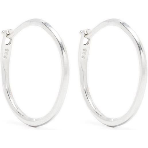 Orecchini A Cerchio Unisex In Argento 925, Modello Tribale Bali, Diametro 20 Mm, Artigianali, Ipoallergenici, Regalo Con Sacchetto In Tessuto