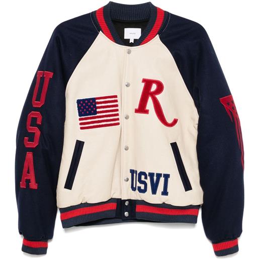 RHUDE giacca varsity st. Croix - toni neutri
