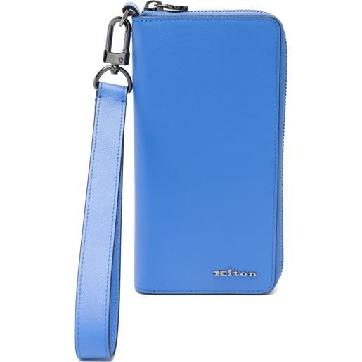 Kiton portafoglio con stampa - blu