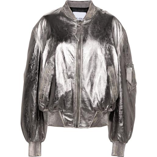 The Attico bomber anja metallizzato - argento