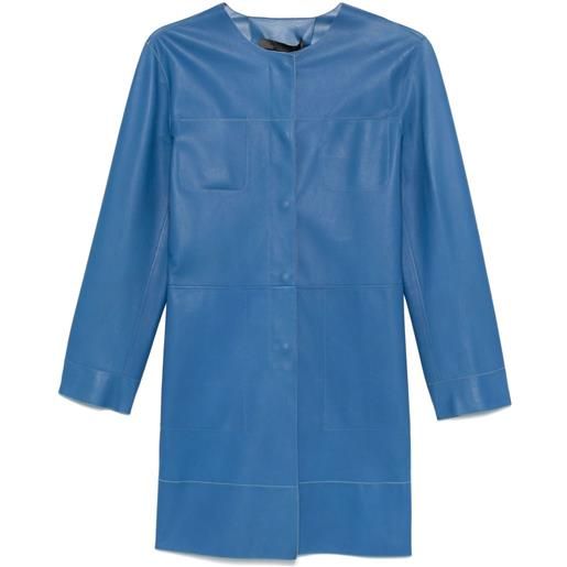 Simonetta Ravizza cappotto di pelle - blu
