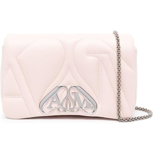 Alexander McQueen borsa a spalla the seal mini - rosa