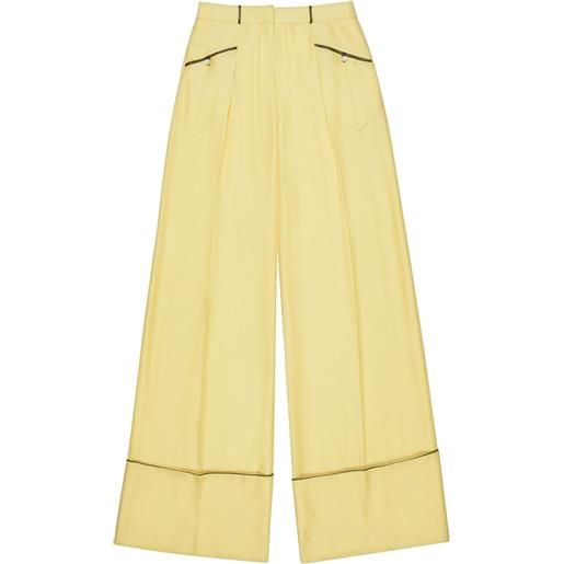 Bally pantaloni sartoriali - giallo