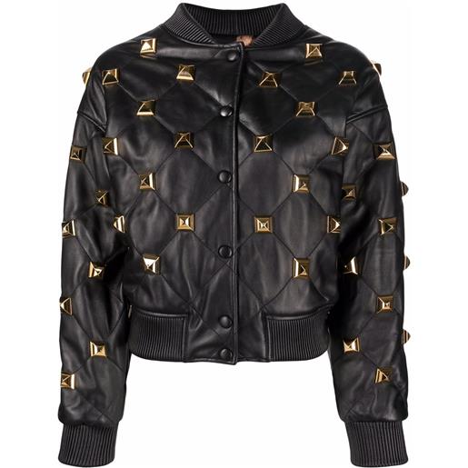 Philipp Plein bomber trapuntato - nero