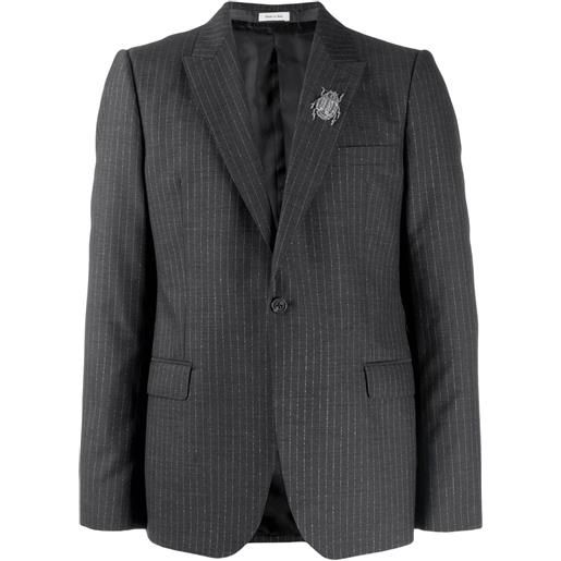 Alexander McQueen blazer gessato - grigio