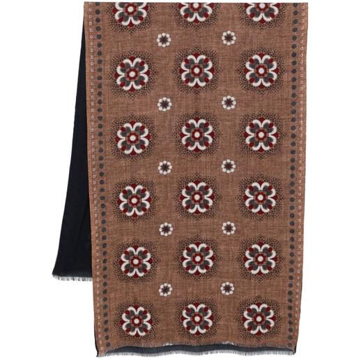 Dell'oglio foulard a fiori - marrone
