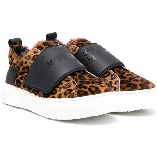 DSQUARED2 KIDS sneakers con stampa - marrone