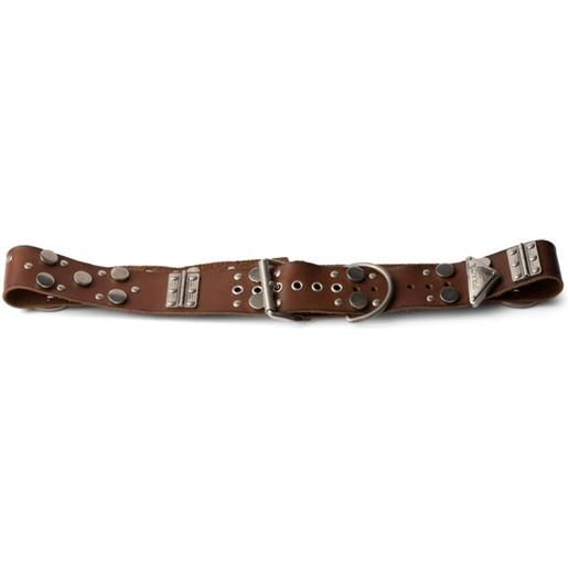 Prada cintura con borchie - marrone