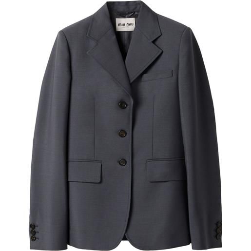 Miu Miu blazer monopetto - grigio