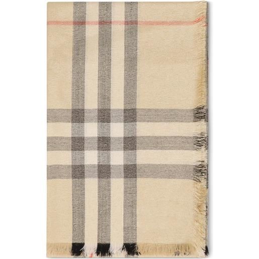 Burberry sciarpa in lana effetto metallizzato - toni neutri