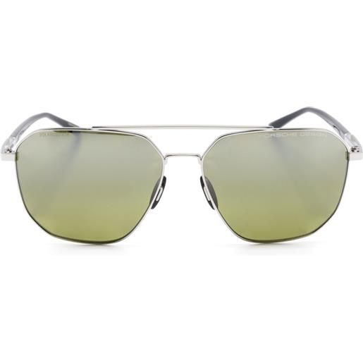 Porsche Design Occhiali Da Sole P8479 Uomo – Montatura Oro Pallido E Lenti Grigio-Blu, Non Polarizzati