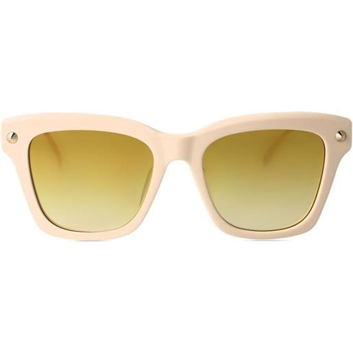 Alexander McQueen Eyewear occhiali da sole con montatura wayfarer - toni neutri