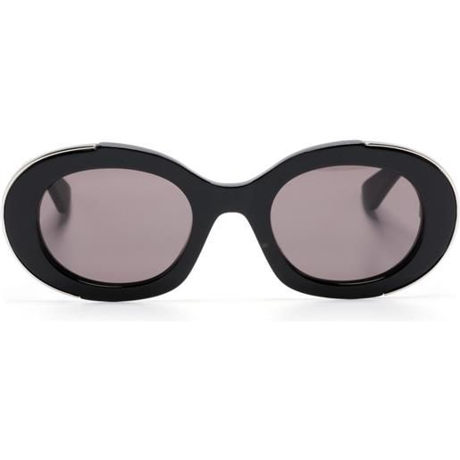 Alexander McQueen Eyewear occhiali da sole ovali - nero