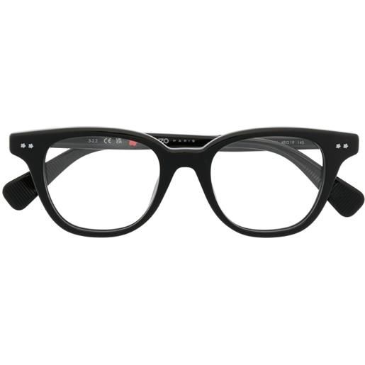 Kenzo occhiali tondi con logo - nero