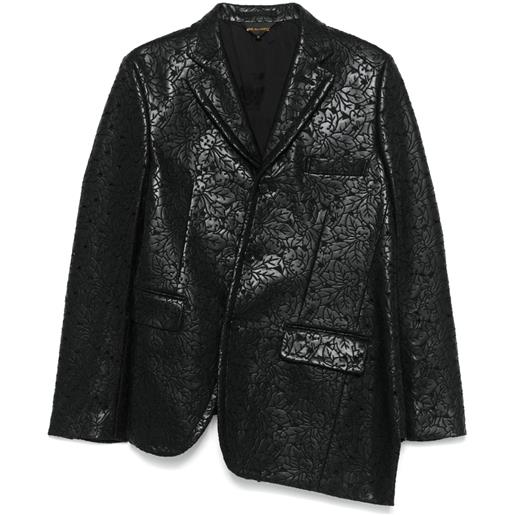 Comme Des Garçons blazer asimmetrico goffrato - nero