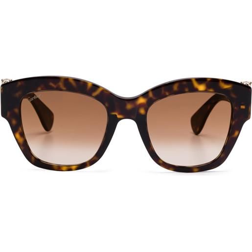 Cartier Eyewear occhiali da sole ct0547s - marrone