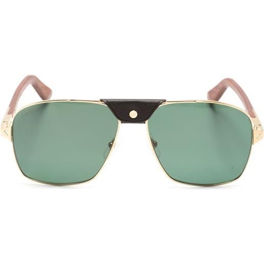 Cartier Eyewear occhiali da sole con montatura stile pilota - oro