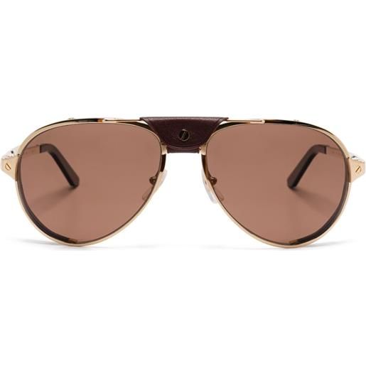 Cartier Eyewear occhiali da sole con montatura stile pilota - oro