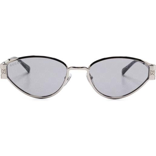 Gucci Eyewear occhiali da sole cat-eye - argento