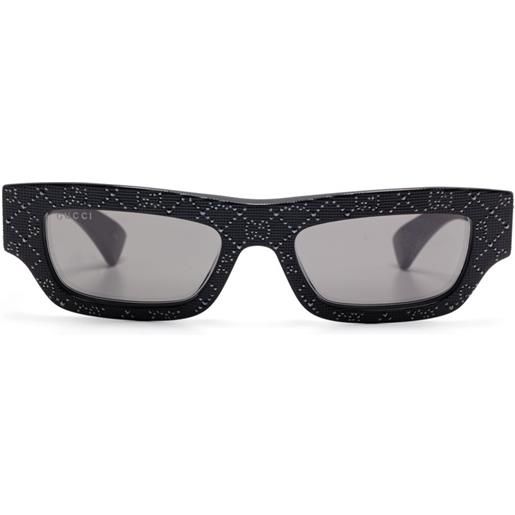 Gucci Eyewear occhiali da sole rettangolari - nero
