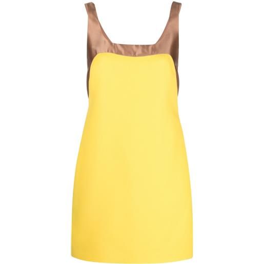 Valentino Garavani abito corto smanicato con design color-block - giallo