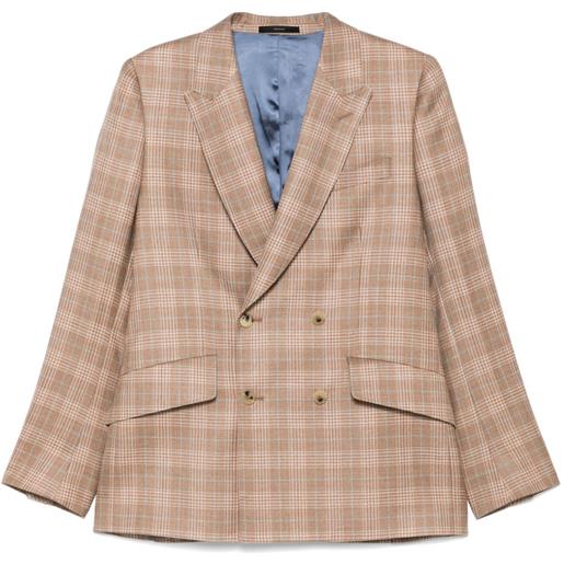 Paul Smith blazer doppiopetto a quadri - marrone