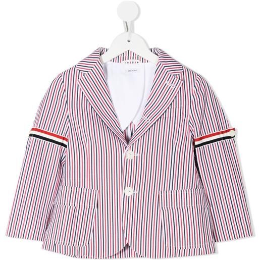 Thom Browne Kids blazer monopetto a righe - multicolore