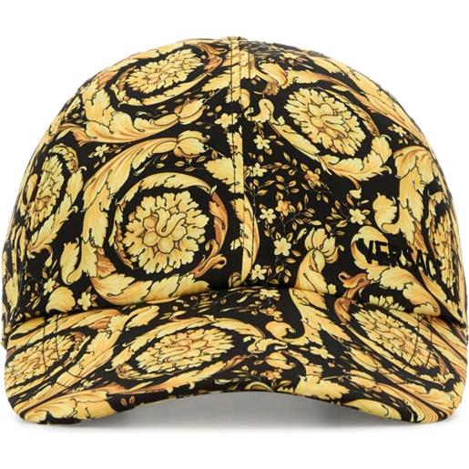 Versace cappello da baseball con stampa barocca - nero