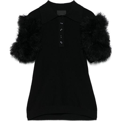 Givenchy polo con pompon - nero