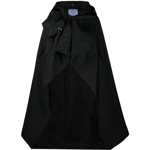 Prada mantella re-nylon gabardine - nero