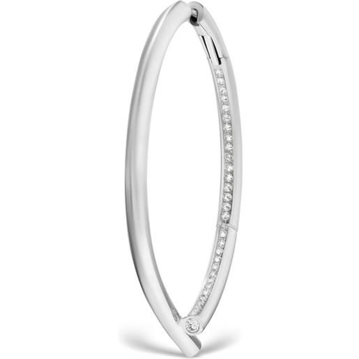 Tabayer orecchini a cerchio oera orb in oro bianco 18kt e diamanti - argento
