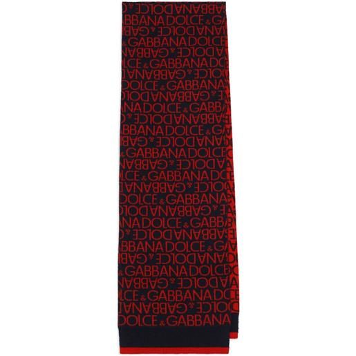 Dolce & Gabbana Kids sciarpa con logo jacquard - rosso