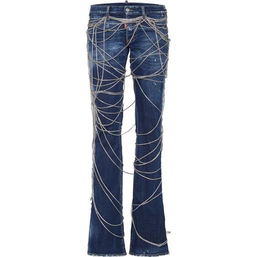 DSQUARED2 jeans con laccetti - blu