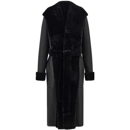 Ferragamo cappotto con cintura - nero