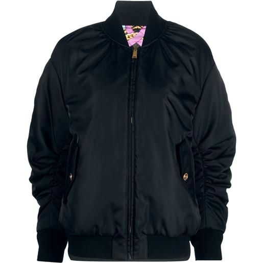 Versace piumino i ventagli con stampa - nero