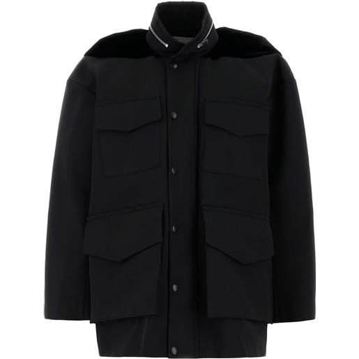 sacai giacca in gros-grain - nero