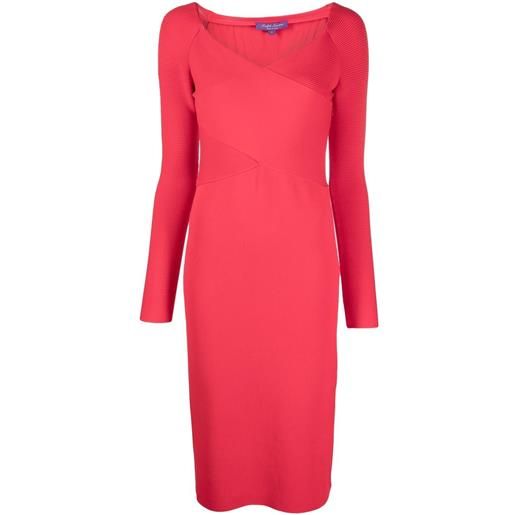 Ralph Lauren Collection abito da cocktail midi - rosso