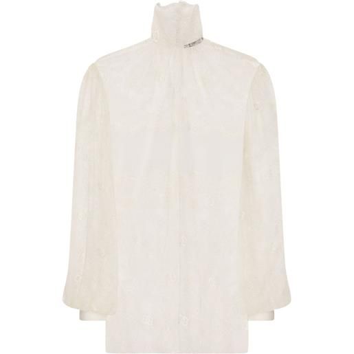 Dolce & Gabbana blusa a collo alto - bianco