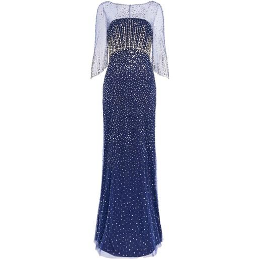 Jenny Packham abito lungo kiya - blu