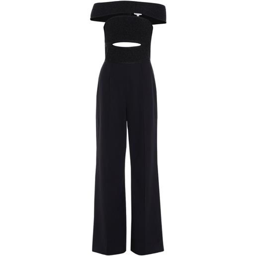 Hervé Léger tuta intera the lila con spalle scoperte - nero