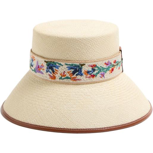 Valentino Garavani cappello bucket antibes in paglia - toni neutri