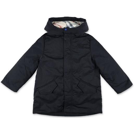 Burberry Kids parka con scaldacollo rimovibile - nero