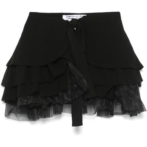 Comme Des Garçons Comme Des Garçons sciarpa con ruches - nero