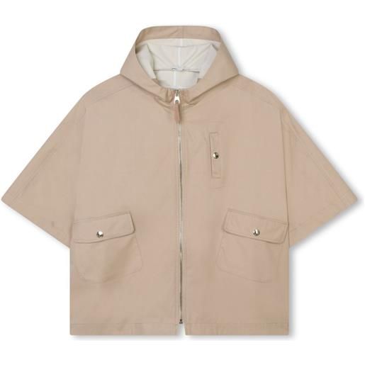 Chloé Kids mantella con cappuccio - toni neutri