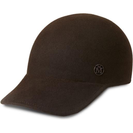 Maison Michel cappello da baseball con applicazione tiger - marrone
