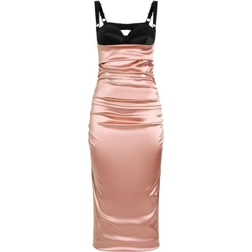 Dolce & Gabbana abito midi con arricciatura - rosa