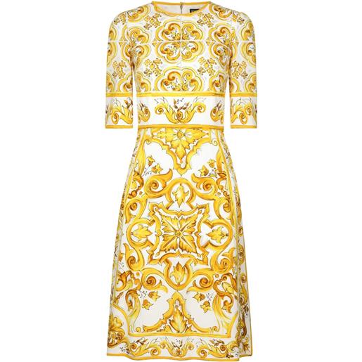 Dolce & Gabbana abito con stampa maioliche - giallo