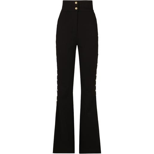 Dolce & Gabbana pantaloni svasati a vita alta - nero