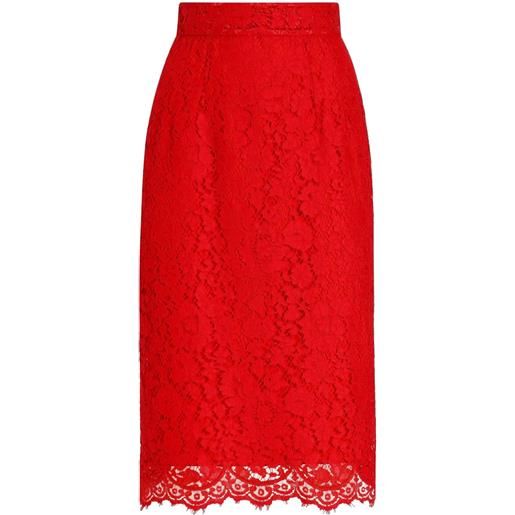 Dolce & Gabbana gonna midi a fiori - rosso